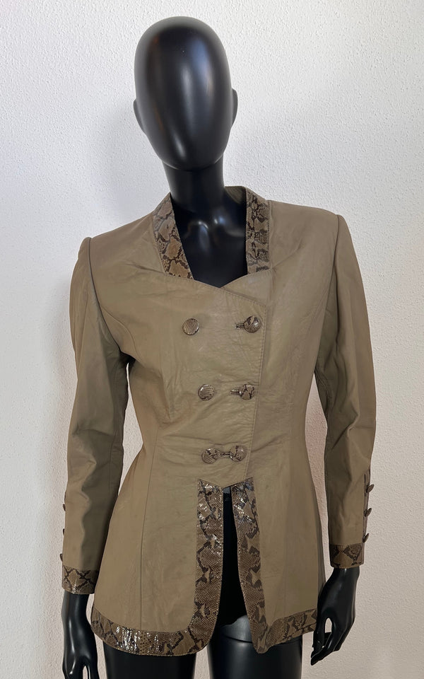 Vintage Rodan Berlin Leather and Snakeskin Jacket