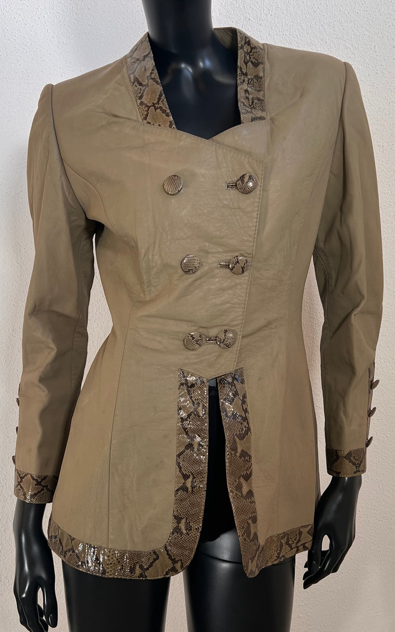 Vintage Rodan Berlin Leather and Snakeskin Jacket