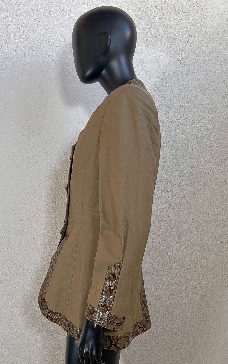 Vintage Rodan Berlin Leather and Snakeskin Jacket