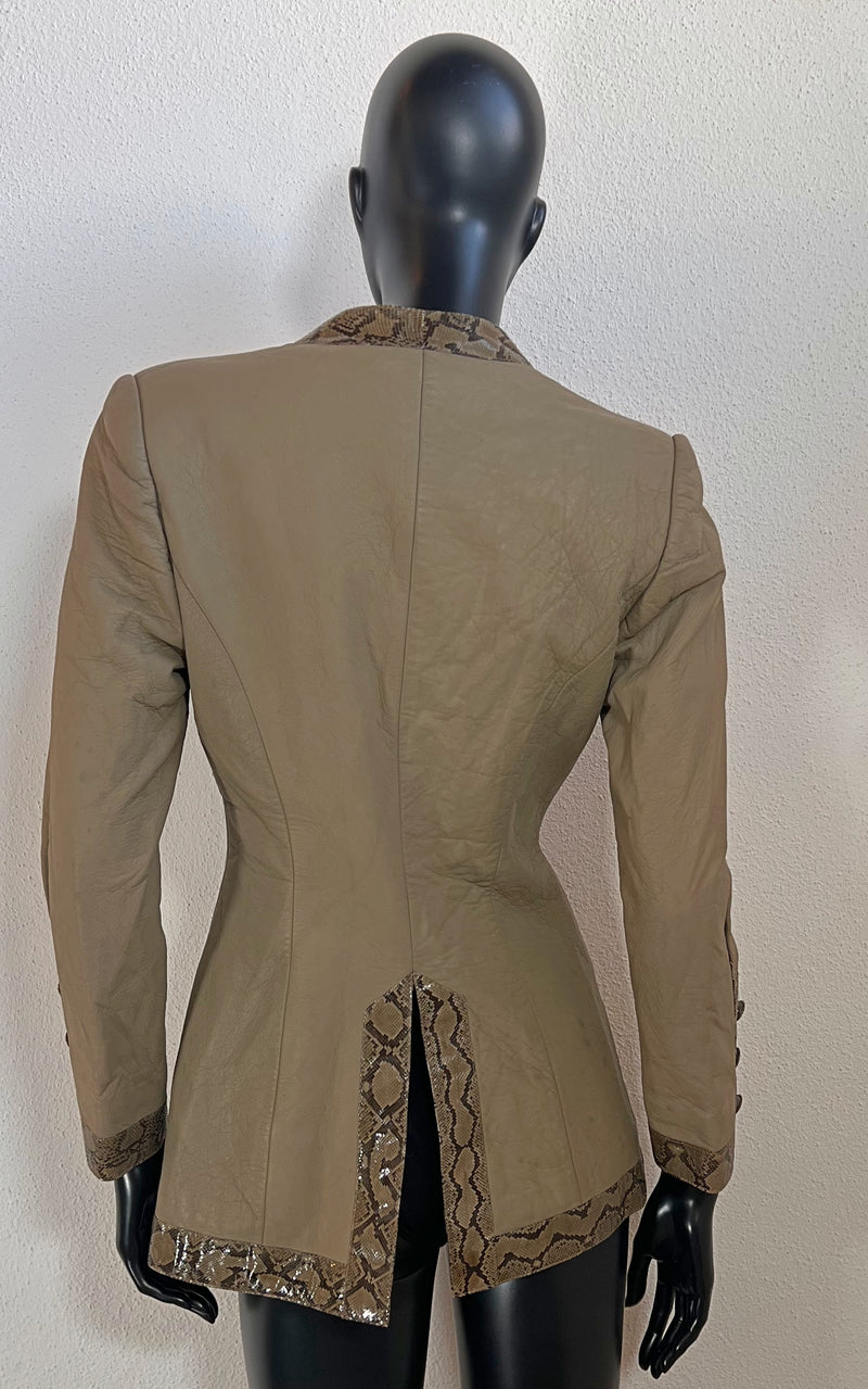 Vintage Rodan Berlin Leather and Snakeskin Jacket