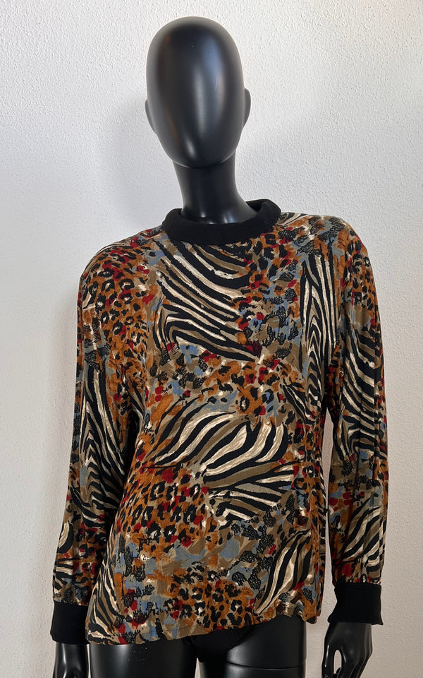 Vintage 90s Animal Print Shirt