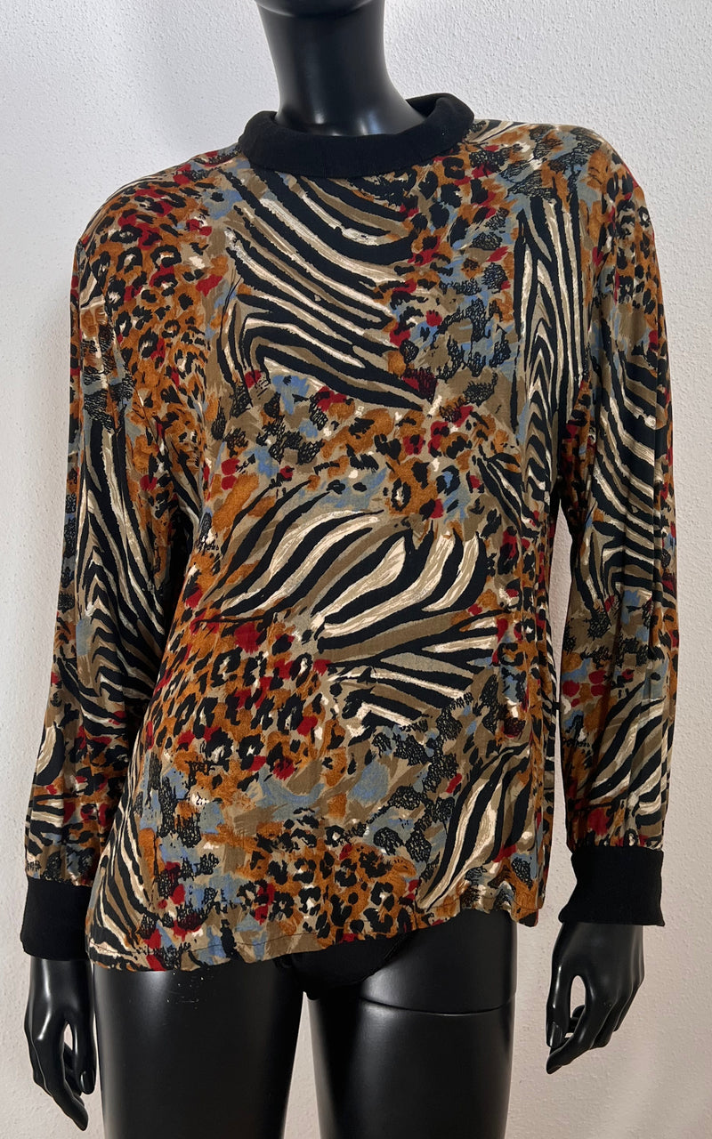 Vintage 90s Animal Print Shirt