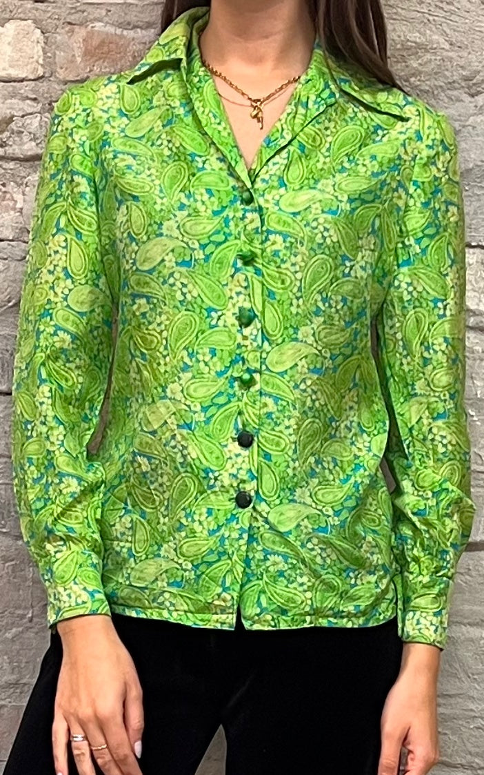 Vintage 70s Silk Blouse