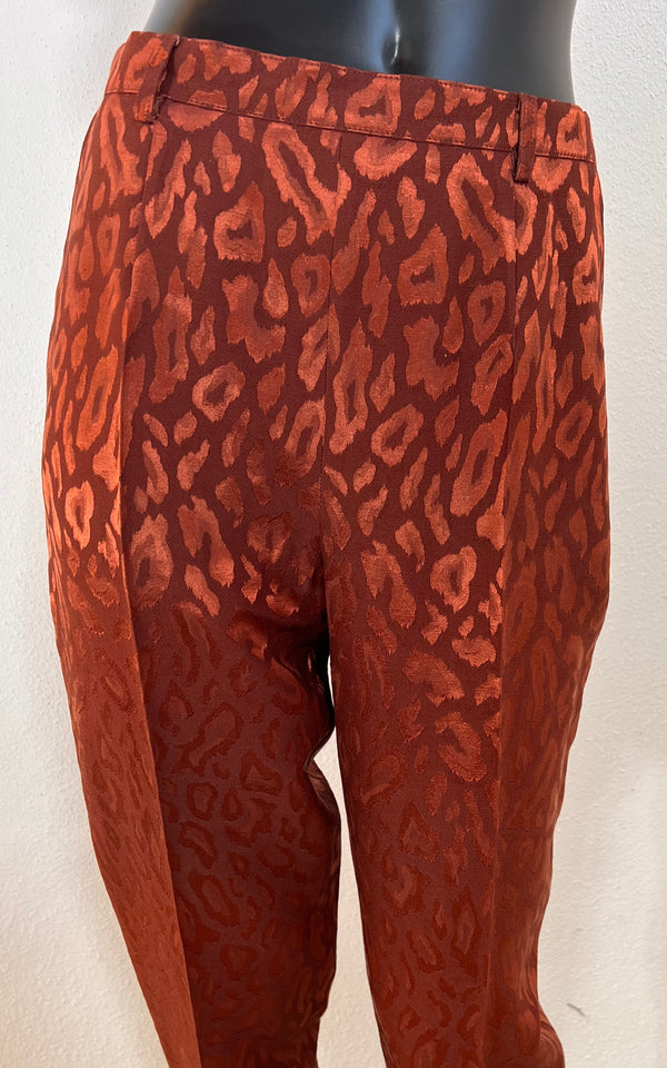 Vintage Escada Wool and Silk Leopard Pants