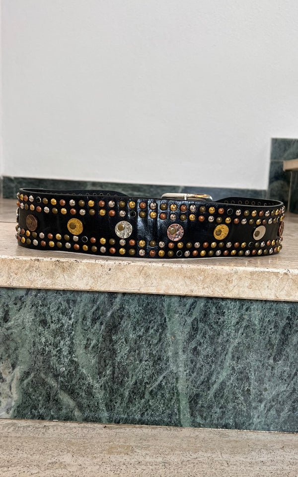 Vintage Studs Leather Belt