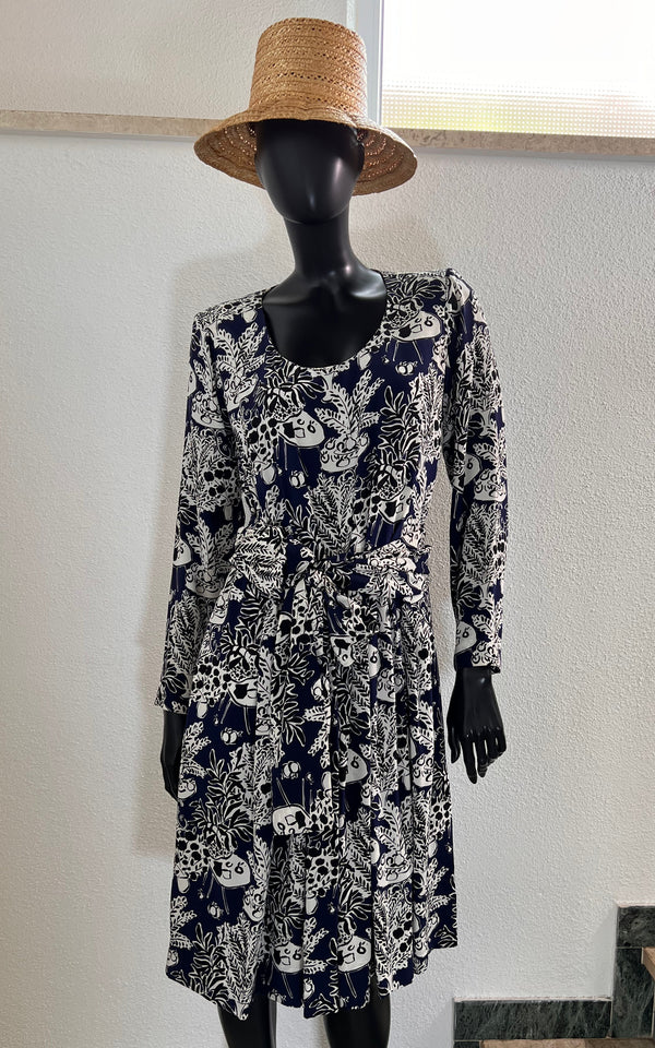 Vintage Yves Saint Laurent Silk Dress with Belt