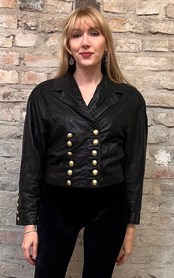 Vintage Big Shoulders Leatherjacket