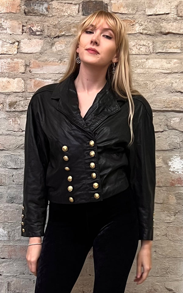 Vintage Big Shoulders Leatherjacket