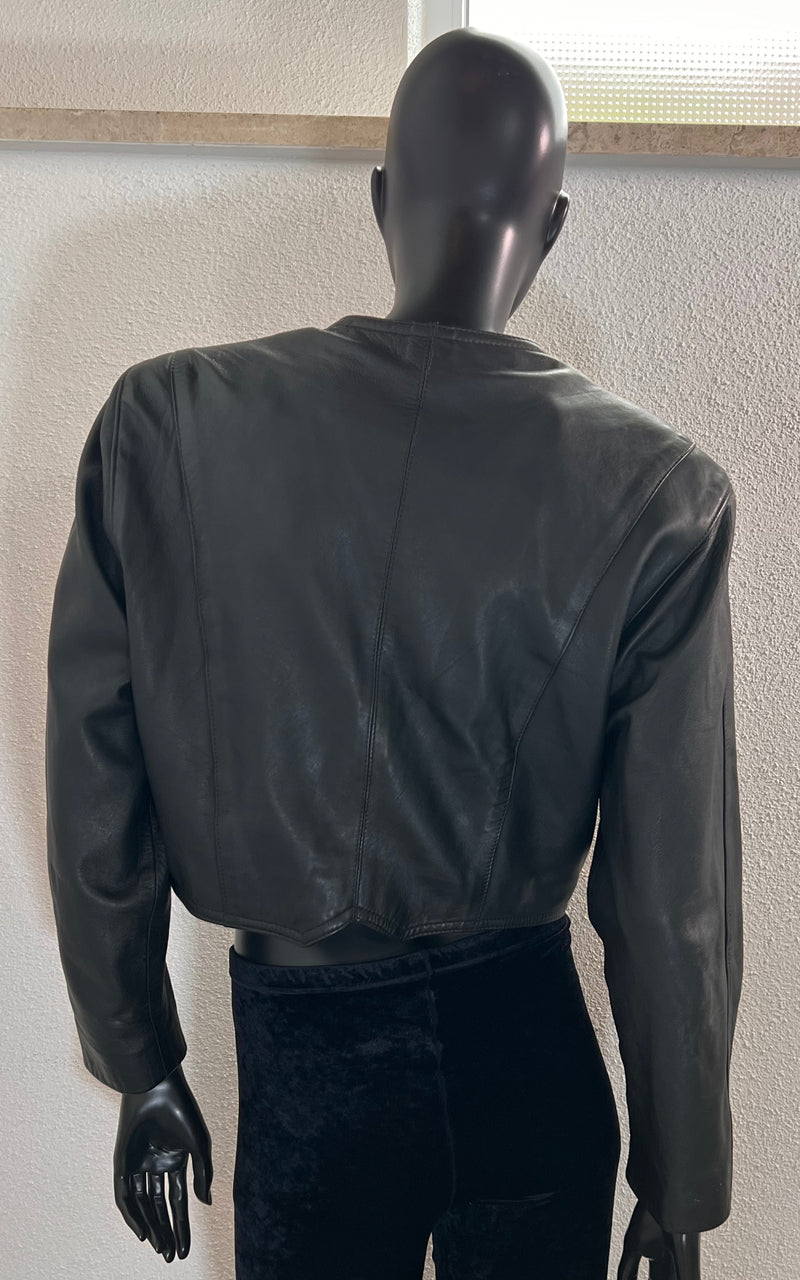 Vintage 90s Clear Crystal Leatherjacket