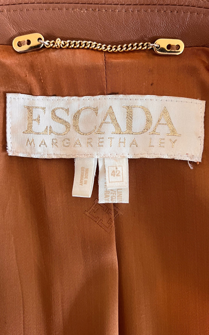 Vintage Escada Leather Coat