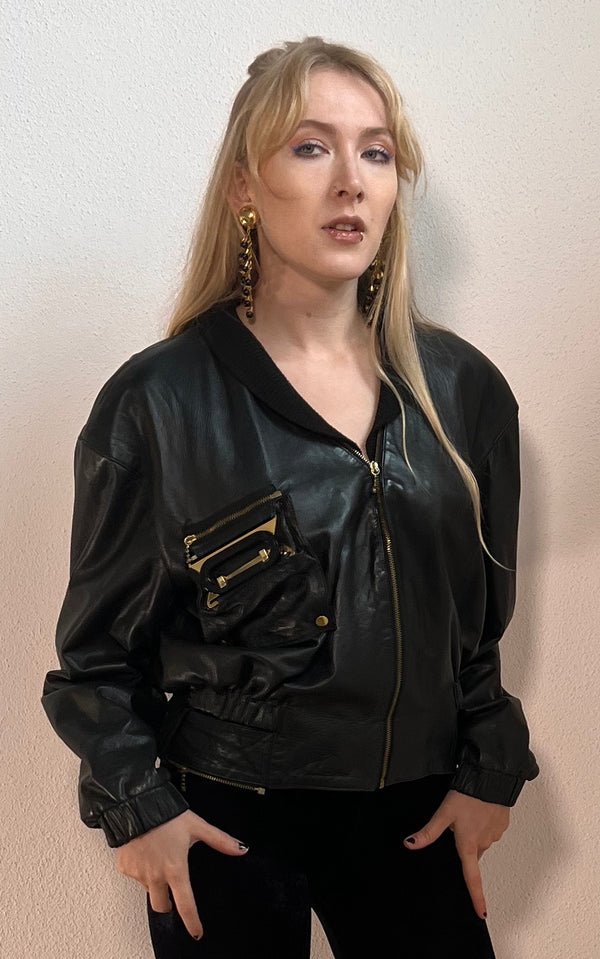 Softest 90s Vintage Ginger Fashion Leatherjacket