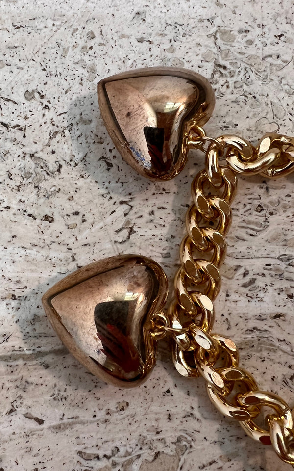 Vintage 90s Hearts Chain Bracelet