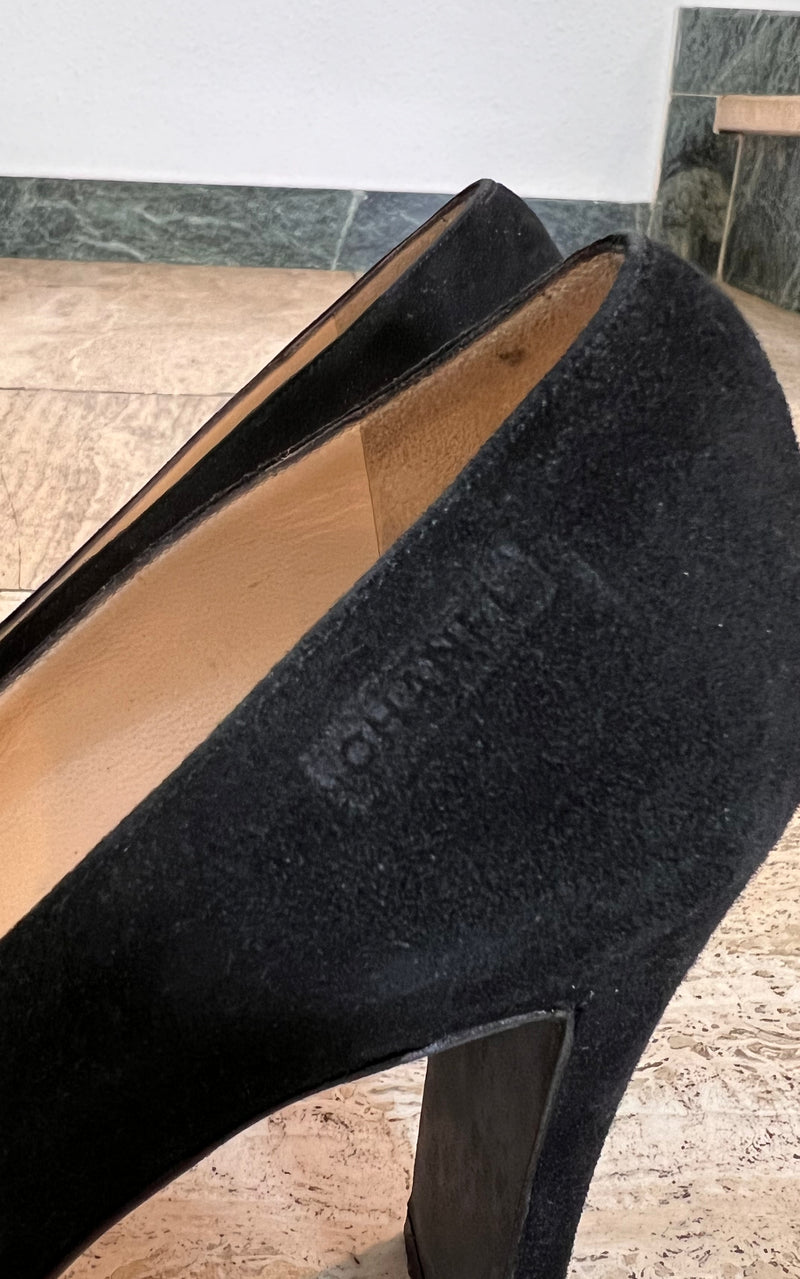 Vintage Chanel Suede Mules 38