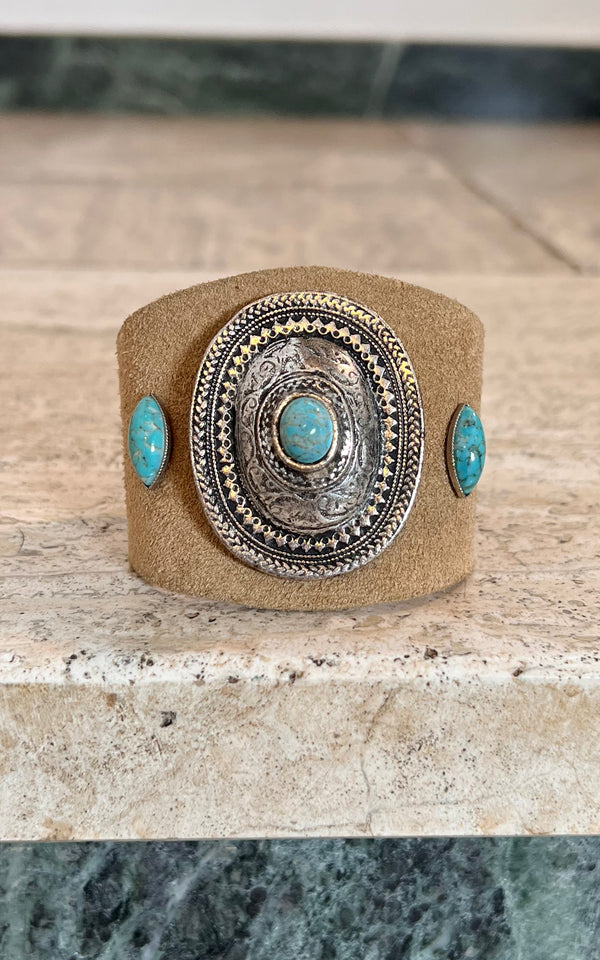 Vintage Suede Western Arm Cuff