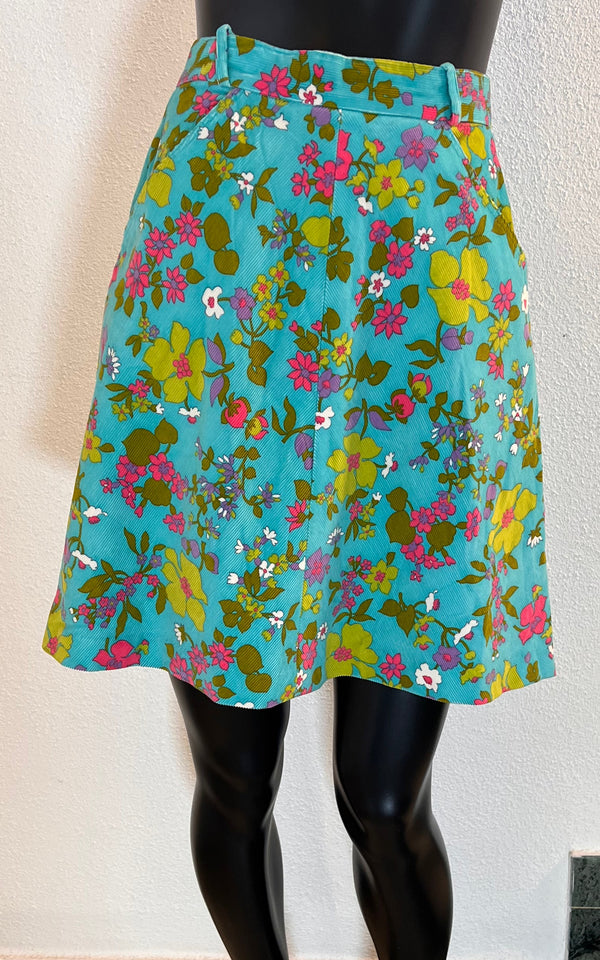 Vintage 70s Corduroy Mini Skirt