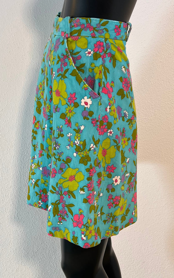 Vintage 70s Corduroy Mini Skirt