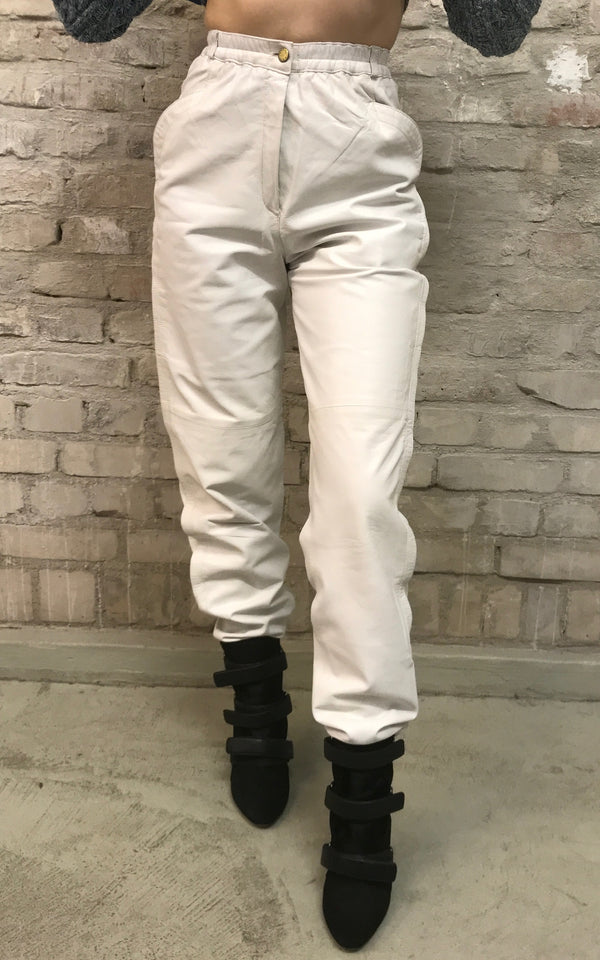 Vintage High Rise Leather Pants